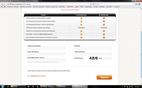 megaupload cuenta