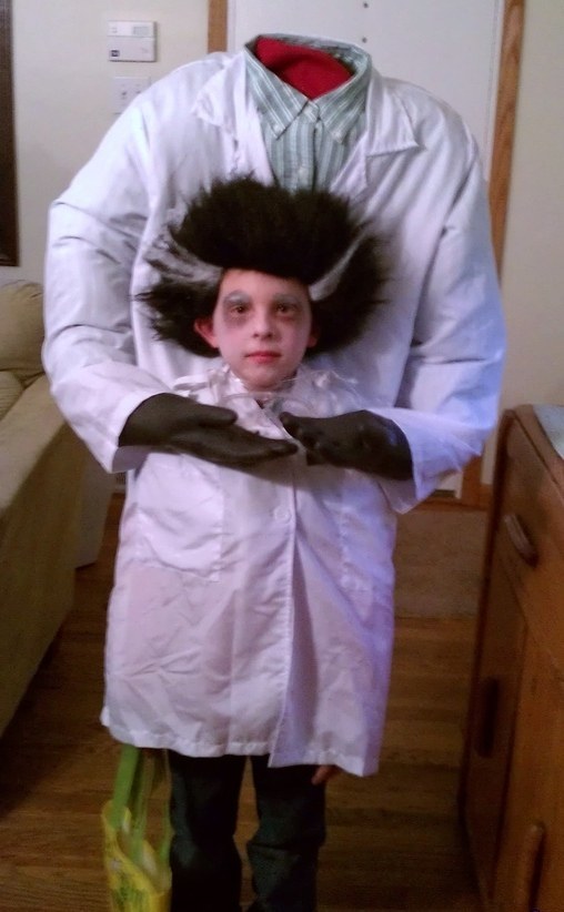 disfraz niño científico loco